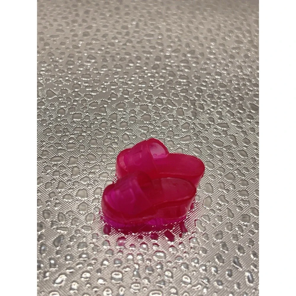 Barbie Doll Shoes Vintage Pink Jellies Jelly Translucent Platform Wedges 31‎